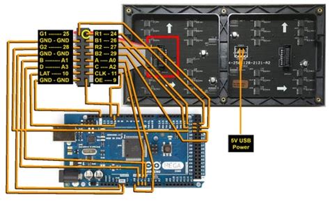 arduino mega led|64x32 RGB LED Matrix With Arduino Mega.
